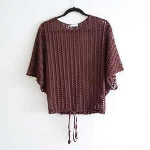 Zara Brown Swim Batwing Coverup